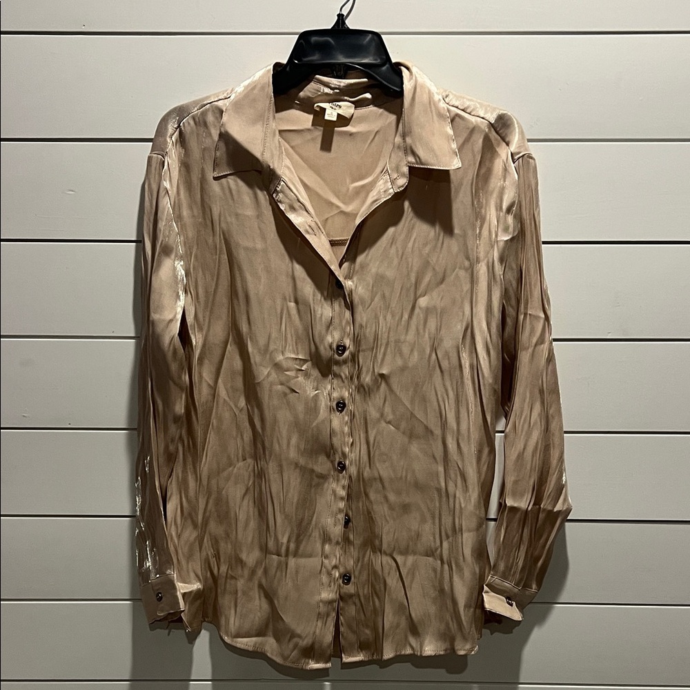 Entro Shimmering Beige Blouse
